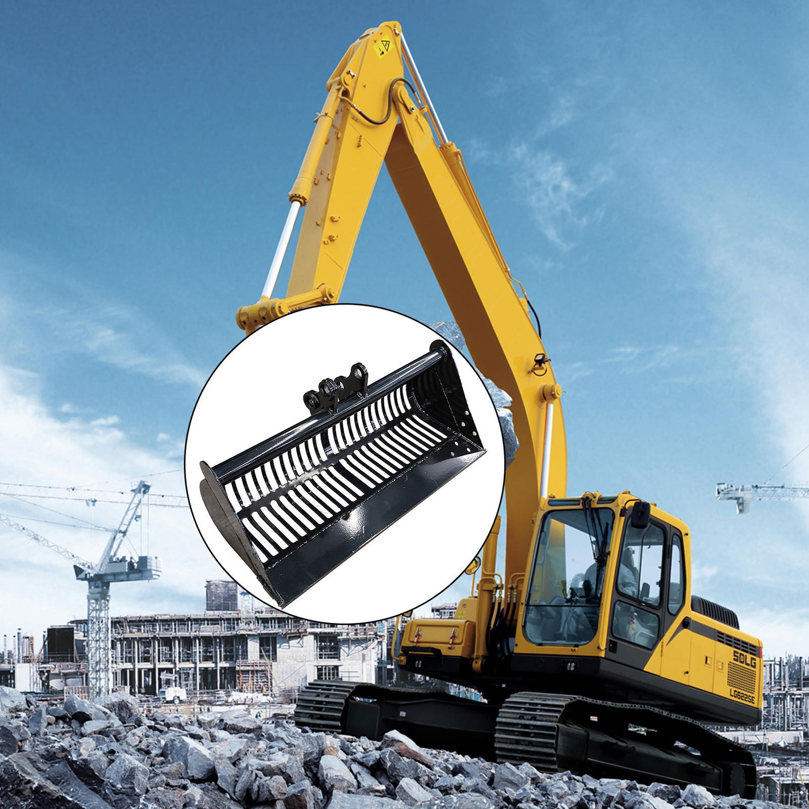 600Mm Screening Sand Leakage Sieve Bucket Attachment in Stock for Mini Excavator