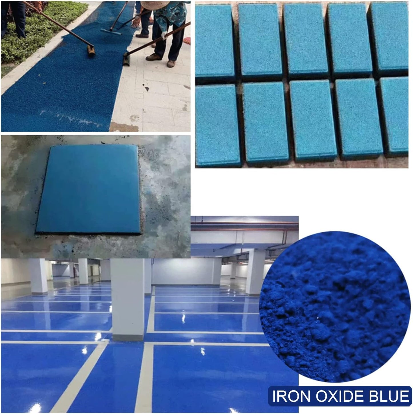 Blue 4.0Lb 64Oz Concrete Cement Pigment-Iron Oxide Pigment Powder, Concrete Cement Dye Pigment for Brick, Tile, Clay, Lime, Mortar, Grout, Plaster, Paint, Bath Bombs Coloring(Blue,4.0Lb)