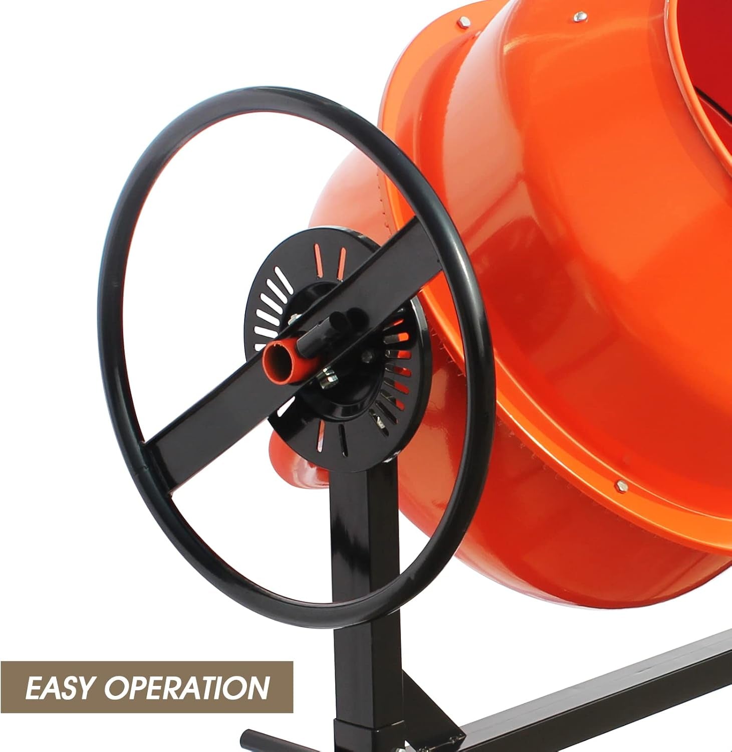 Portable 5 Cubic Ft Concrete Cement Mixer 4/5 HP 600W Adjustable Tilt,Heavy Concrete Mud Mixer Tools with Wheel and Stand,Electric Concrete Mixer for Mortar Stucco Seeds DIY Construction and Fodder