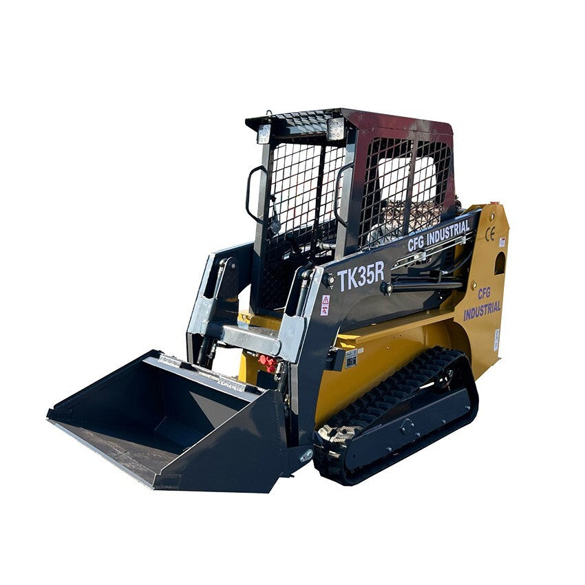 AGT Mini Skid Steer Track Loader 32.8HP Gas Engine 1.5 Ton Crawler Bucket 37.4In