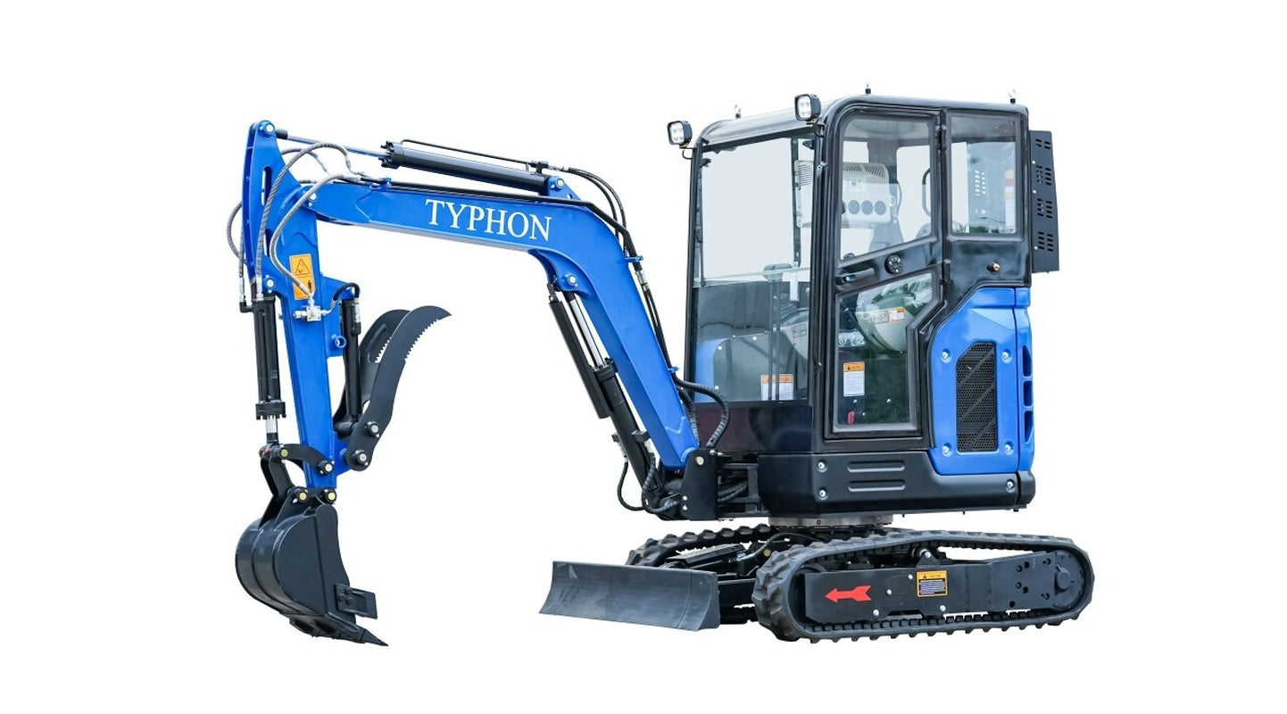 6,000 Lbs Mini Excavator Trench Digger Cabin EPA Diesel Kubota V1505 Engine