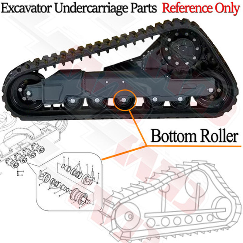 10× Bottom Roller for Bobcat T870 CTL Track Loader Undercarriage ALLOYWORKS