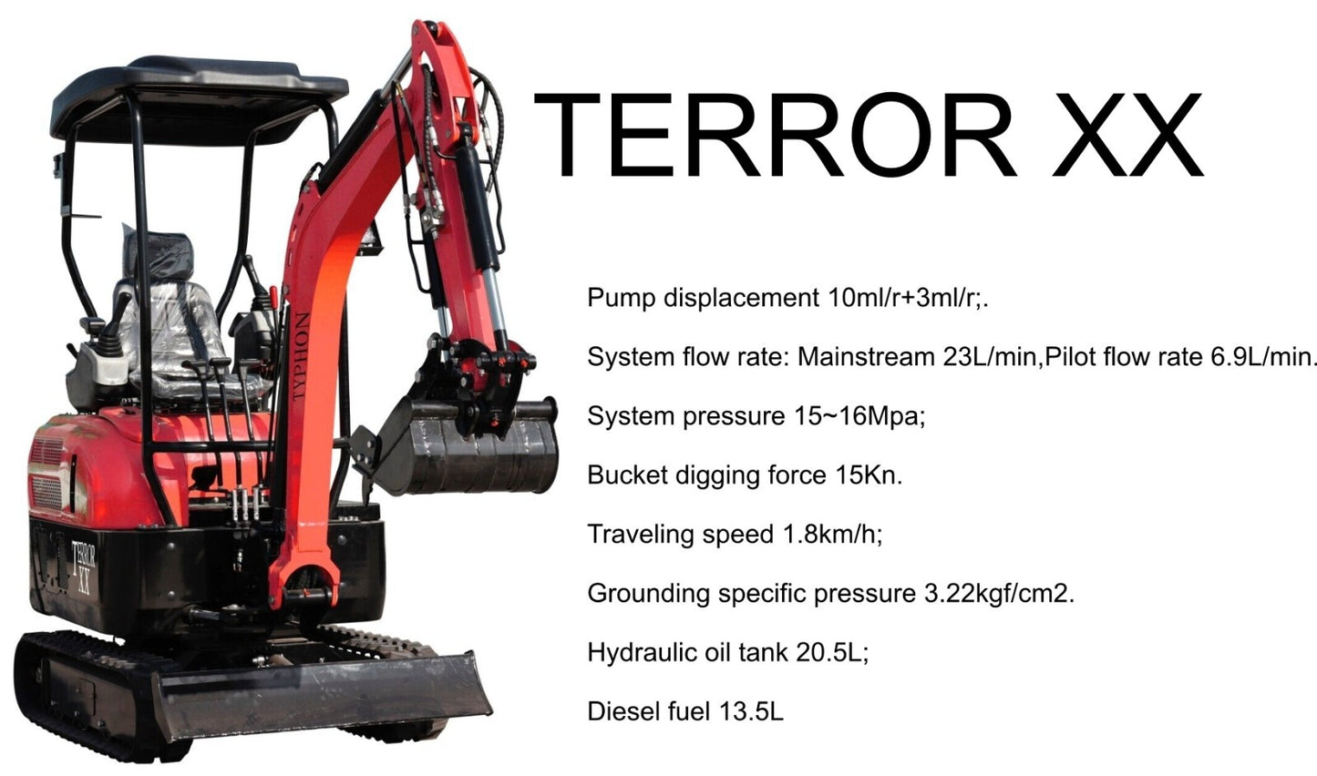 FREE SHIPPING 2025 2 Ton New Mini Excavator EPA Certified USA KUBOTA Diesel D902