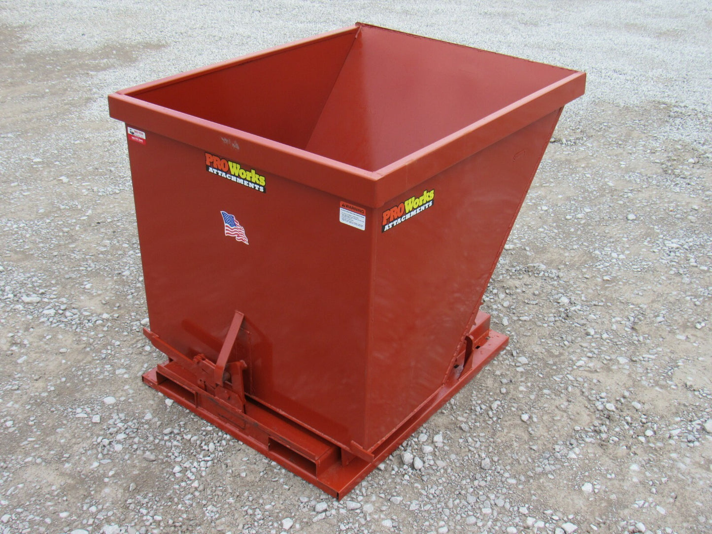 2 Cubic Yard Self Dumping Trash Hopper Dumpster Fits Fork Lift Pallet Forks