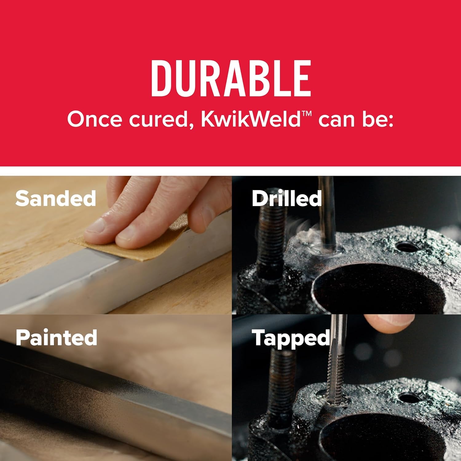 J-B Weld 6 Minute Set Epoxy Kwikweld, High Strength, Waterproof, 2 Pack, Dark Grey, 50176-2