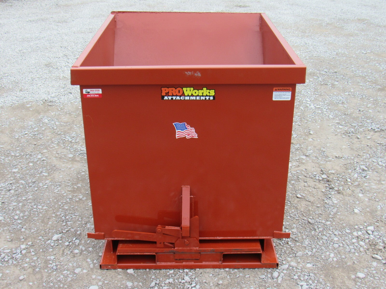 2 Cubic Yard Self Dumping Trash Hopper Dumpster Fits Fork Lift Pallet Forks