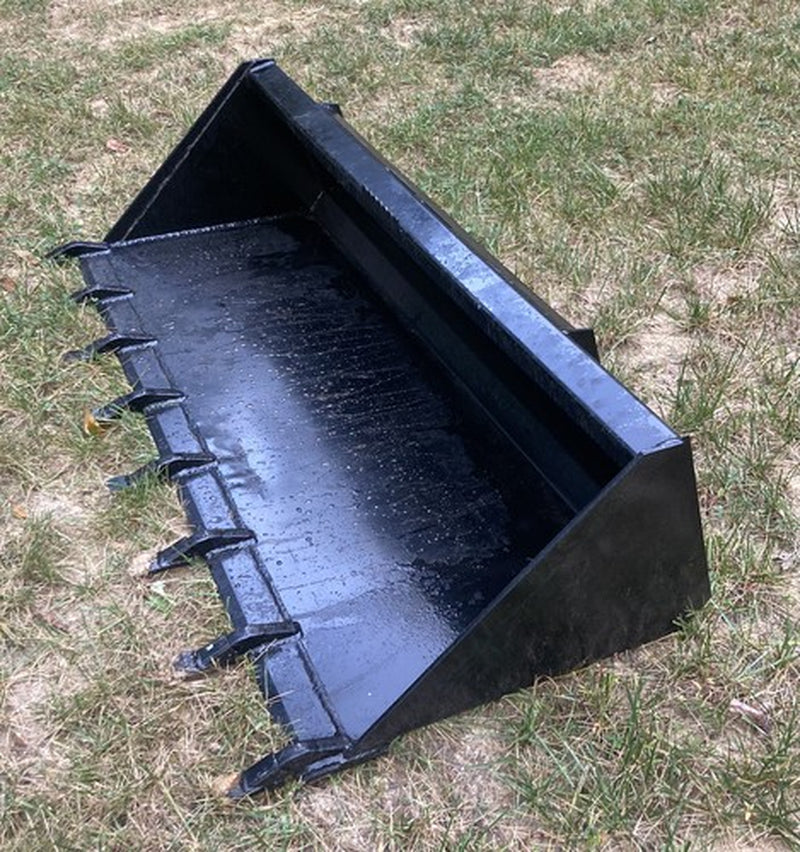 New 72" Skid Steer/Tractor Tooth Bucket -6' Skid Steer Dirt Bucket with Teeth