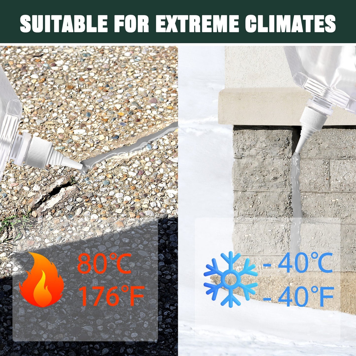 Concrete Crack Filler Waterproof Concrete Repair Sealant Weather-Resist
