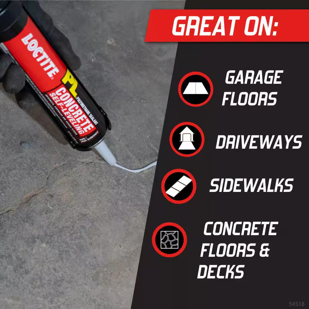 PL 28 Oz. Gray Self-Leveling Concrete Sealant