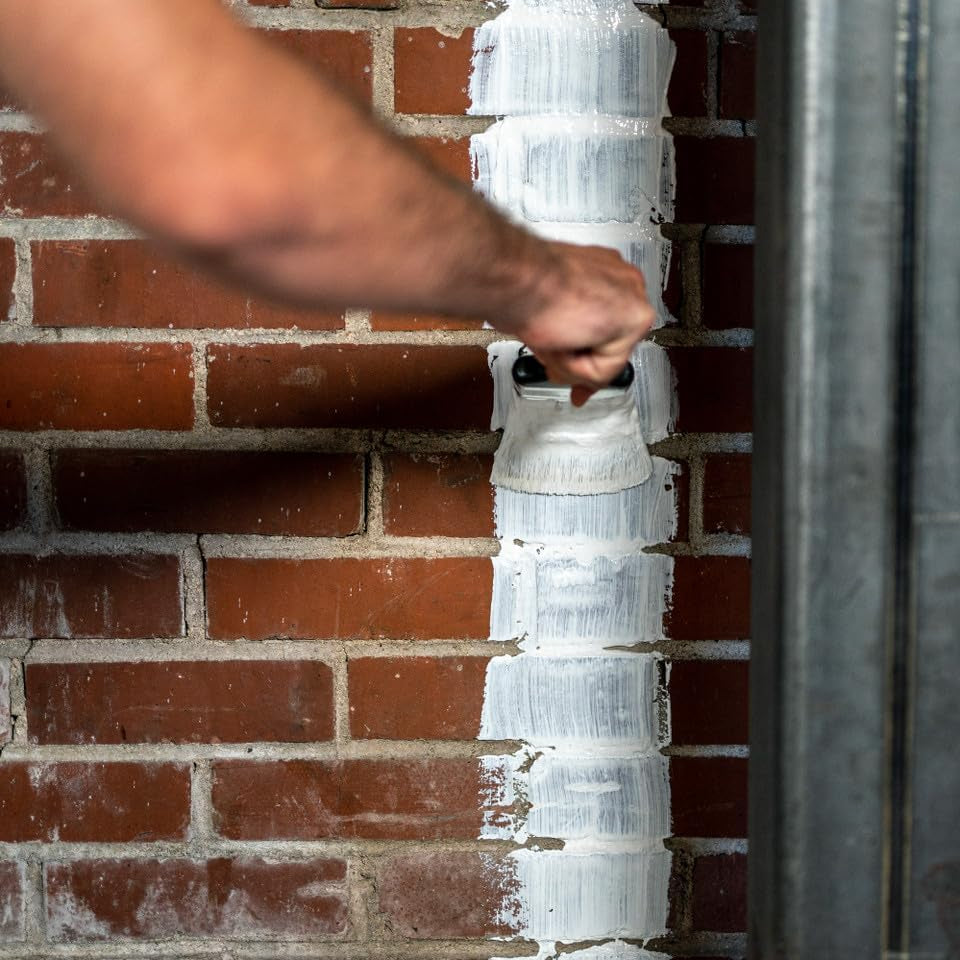 Ames Block & Wall™ Liquid Rubber Waterproofer Multi-Purpose Coating & Sealant - 1 Gallon - Perfect to Use as Concrete Sealer and Waterproofer for Basements and Foundations - Made in the USA, White