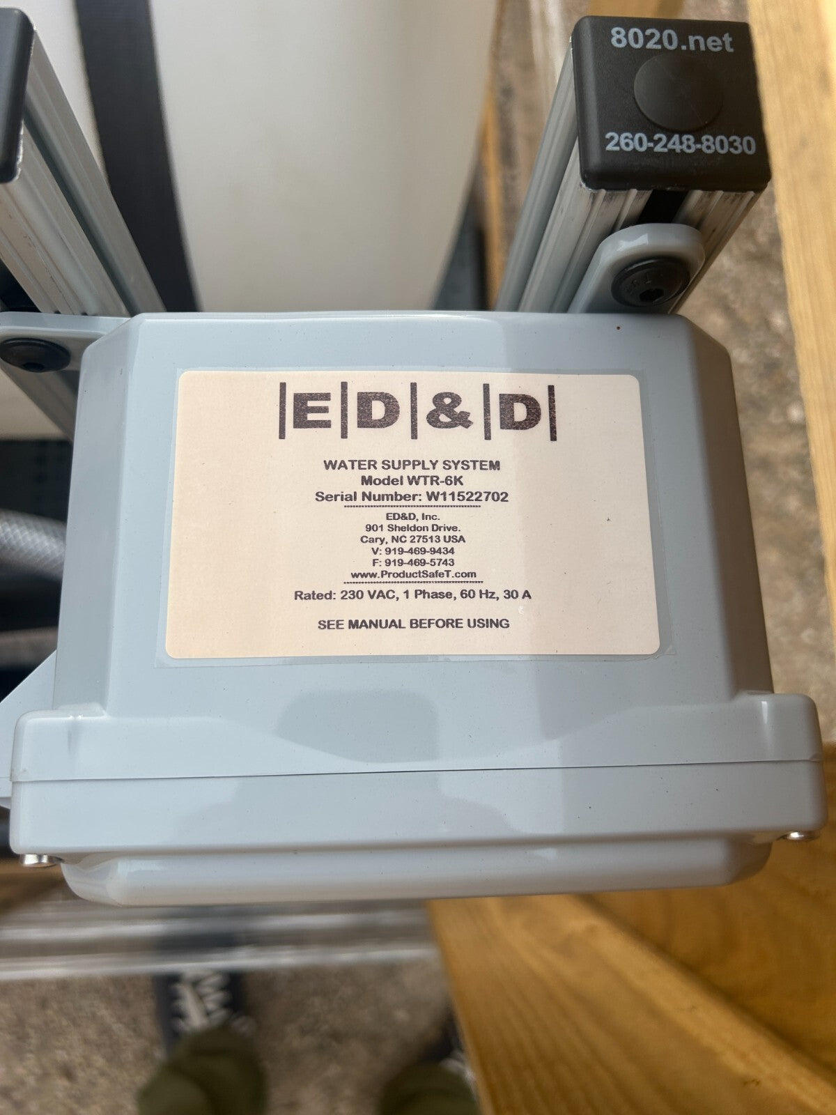 IP6K Water Ingress Spray Test WTR-6K ED&D Palletized Tank Electronic Validation