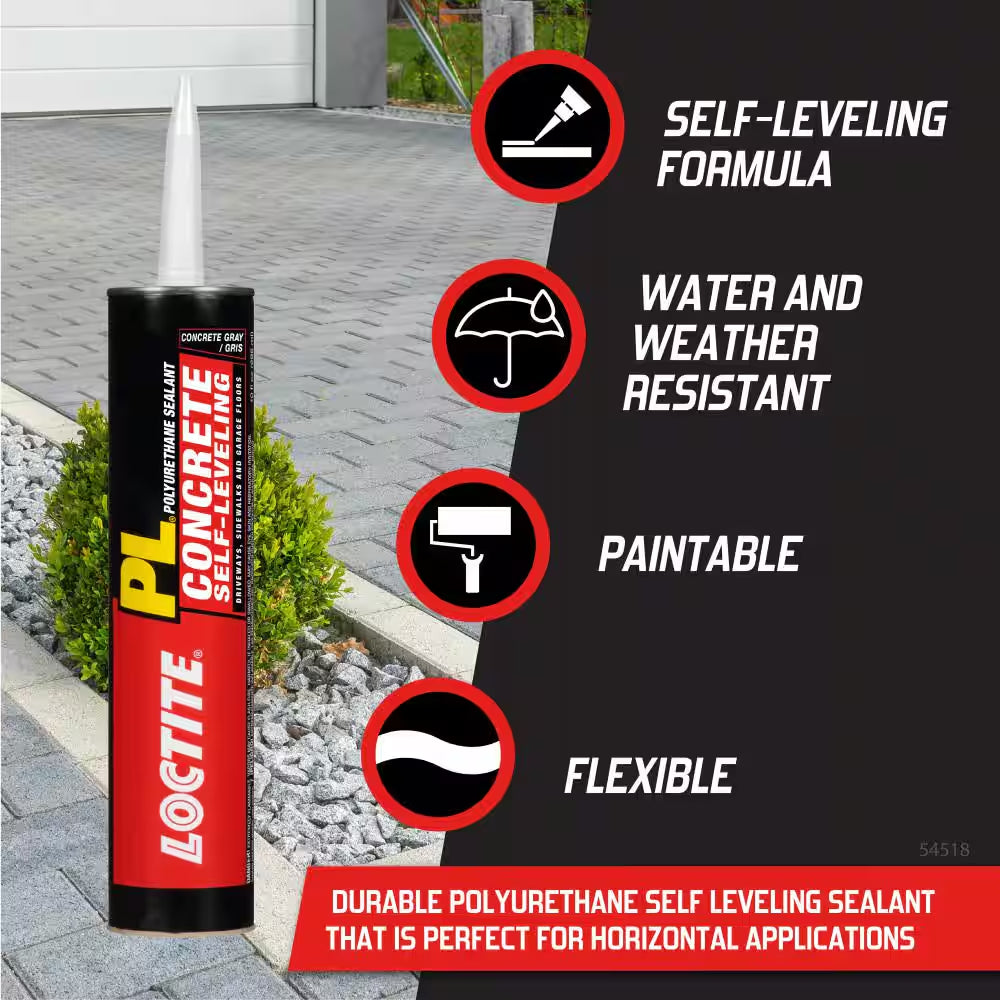 PL 28 Oz. Gray Self-Leveling Concrete Sealant