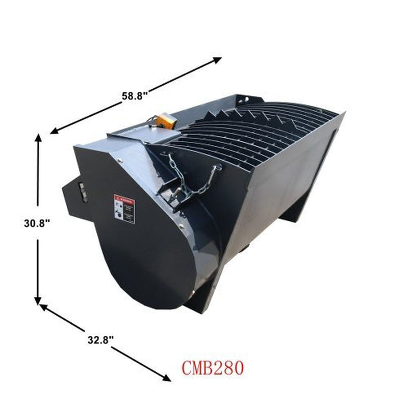 280Lt Volume Skid Steer Attachments Concrete Mixer Bucket