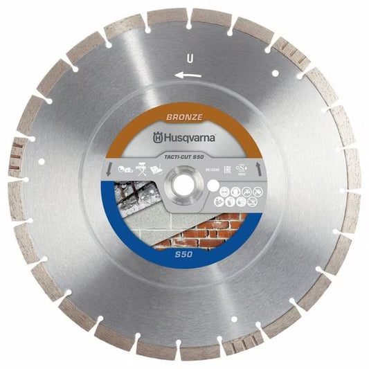 Husqvarna Tacti-Cut S50 Concrete Diamond Blade- 14" W/ Universal Arbor