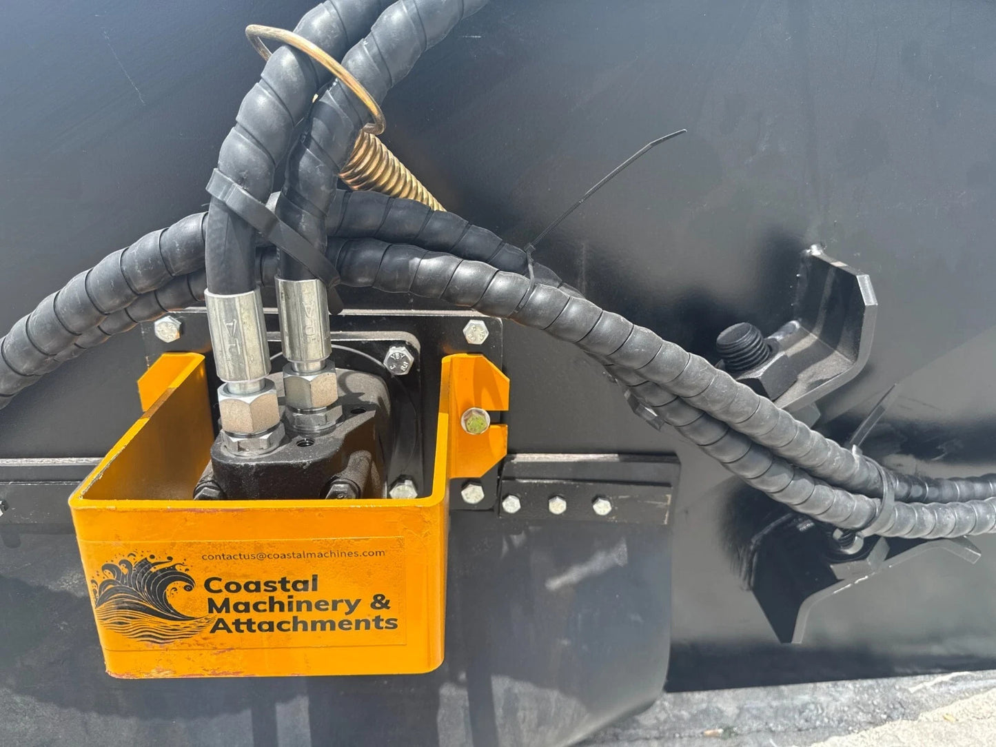 CMA Skid Steer Box Broom Sweeper 72" HD Attachment Broom Bucket Poly Wire Brush