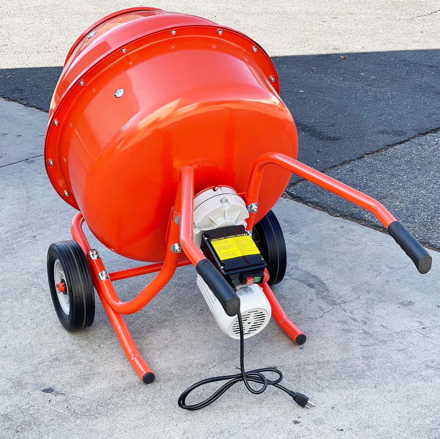 Low Wheel Barrow 5 Cubic Ft. 1/2HP Electric Concrete Cement Mixer Mortar Stucco