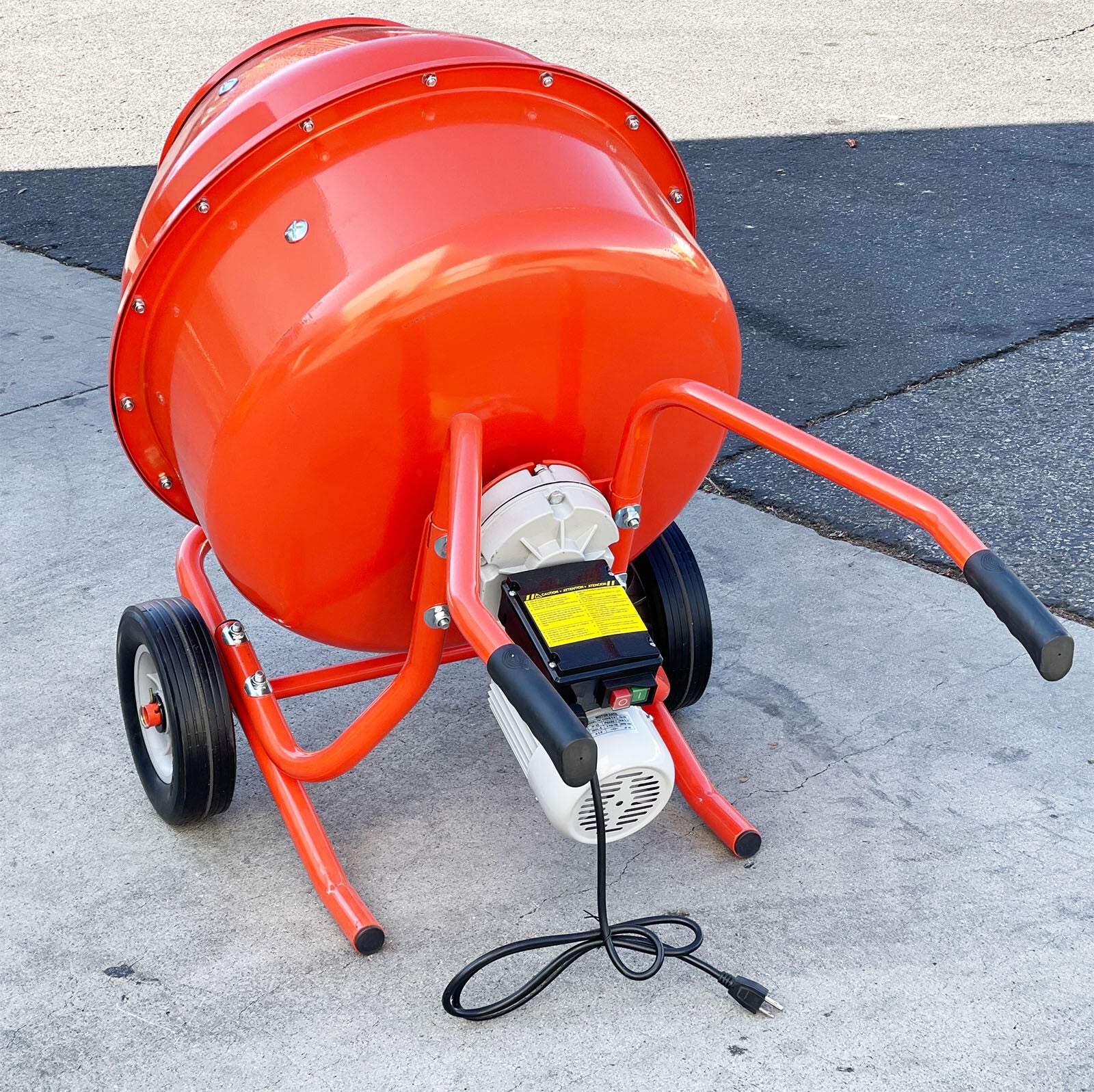 Low Wheel Barrow 5 Cubic Ft. 1/2HP Electric Concrete Cement Mixer Mortar Stucco