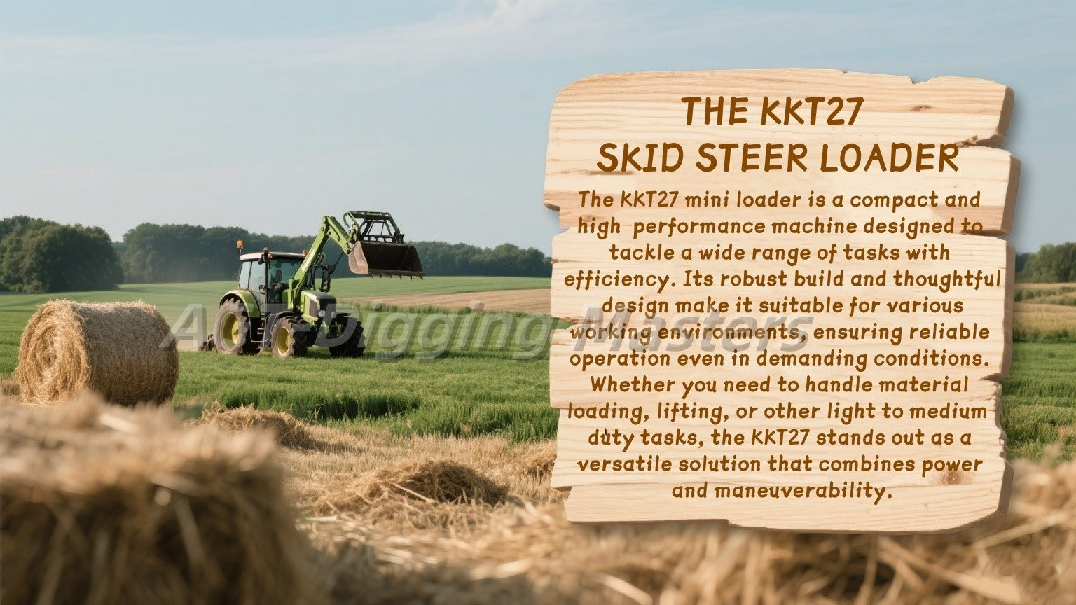 CFG KKT27 27HP MINI SKID STEER LOADER W/ KUBOTA DIESEL ENGINE-HYDRAUL