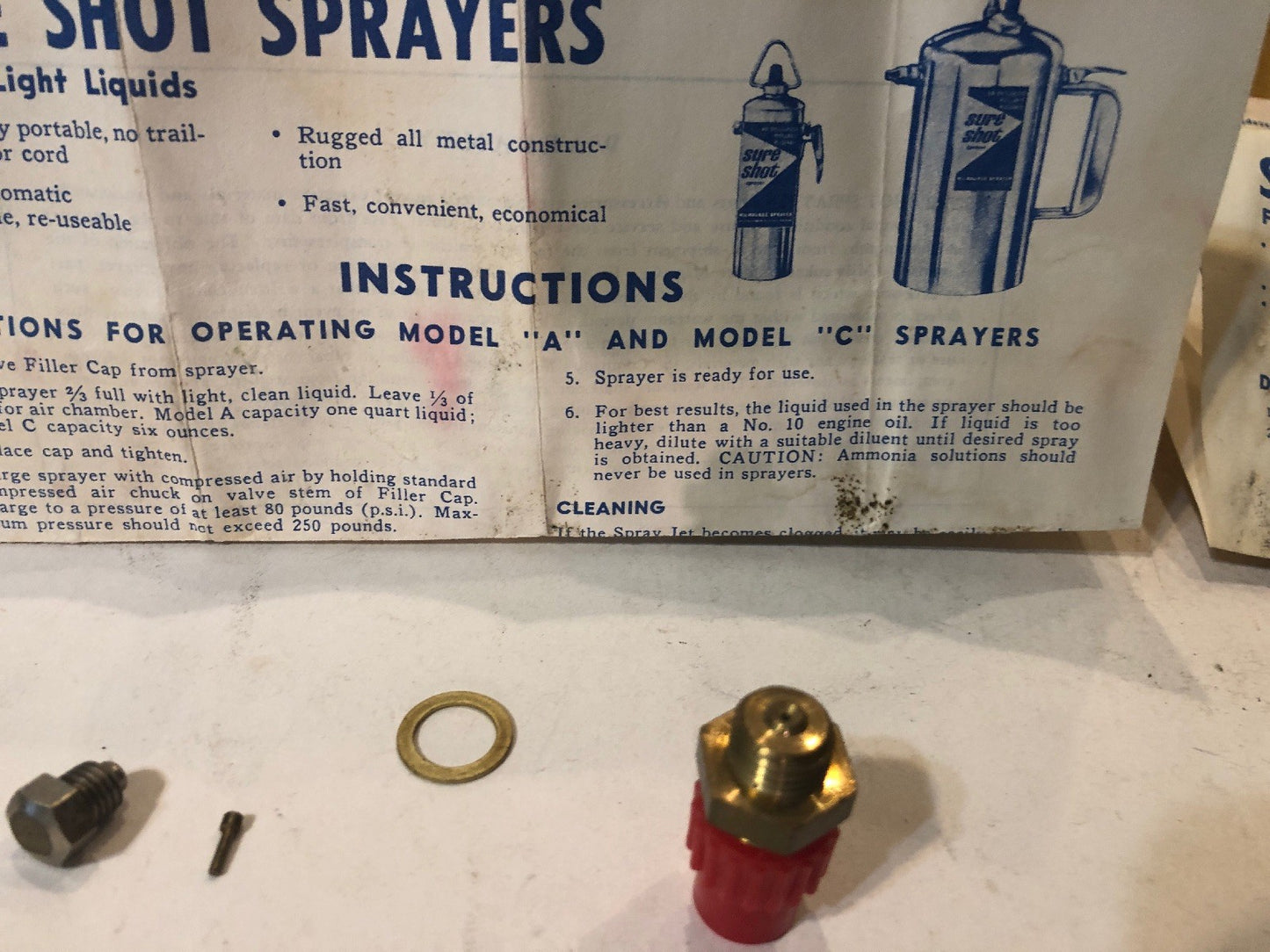 2 Spray Nozzles for SURE SHOT Sprayers 201 & 602