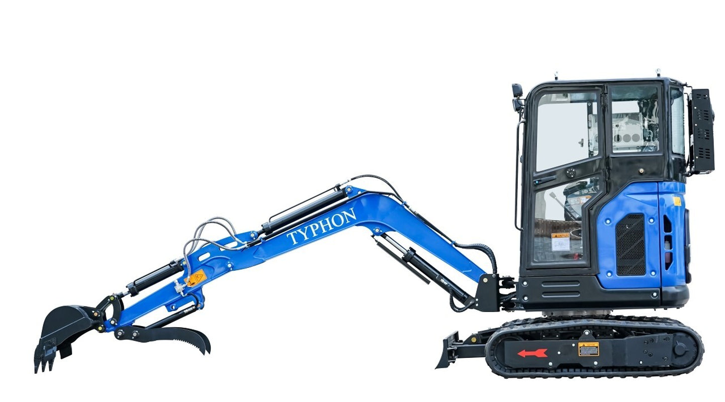 6,000 Lbs Mini Excavator Trench Digger Cabin EPA Diesel Kubota V1505 Engine