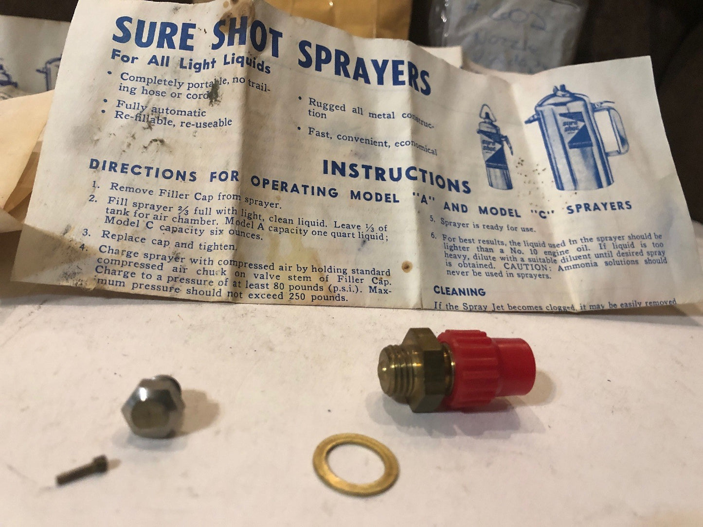 2 Spray Nozzles for SURE SHOT Sprayers 201 & 602