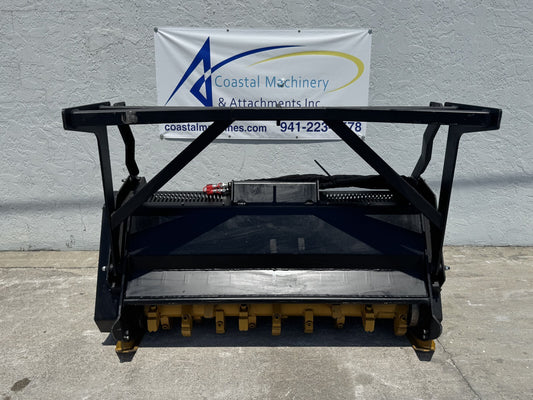 Skid Steer Forestry Drum Mulcher Cutter Attachment HEAVY DUTY 48 Solid Carbide