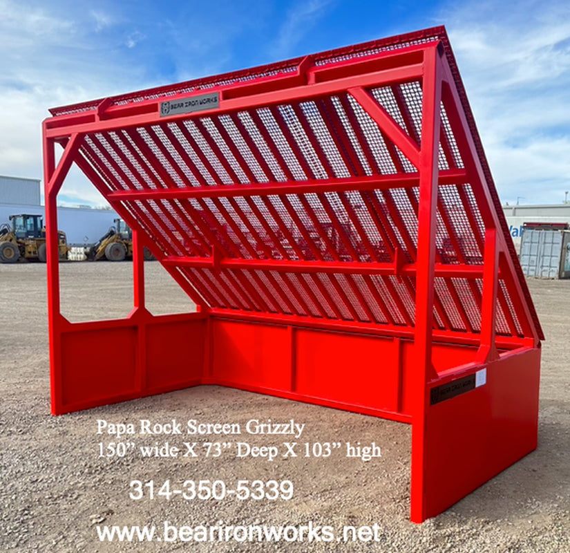 Bear Iron Works Rock Screen Grizzly 8X12 Rock Scalper Screen Dirt Sifter NEW *