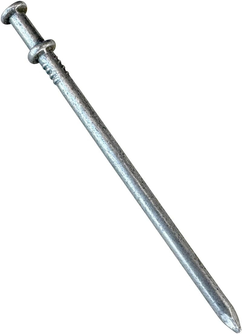 Sandbaggy 16D Duplex Nails (3.5" Long) - Temporary Construction, Concrete Forms, Scaffolding - 8 Gauge Steel - Smooth Shank, Flat Head - Removable/Reusable (200)