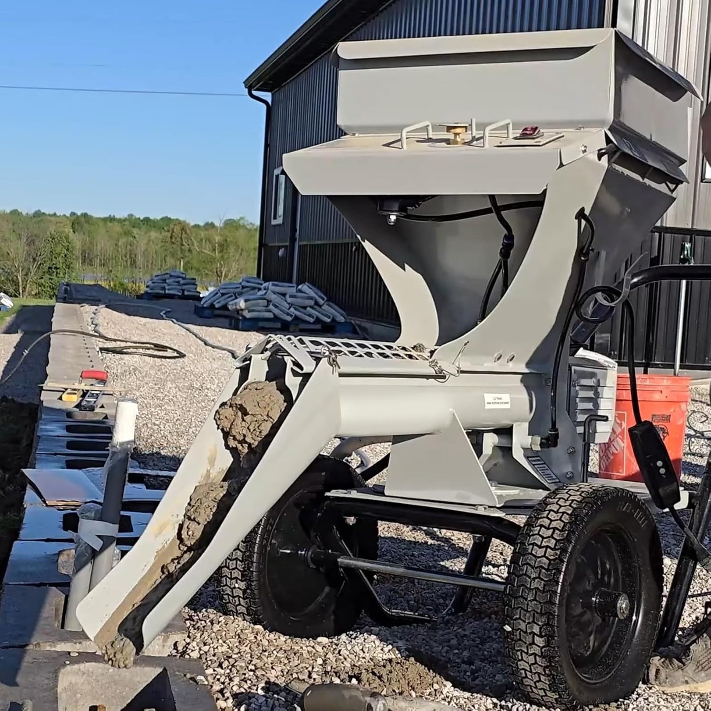 MMAC-0123 Hopper Extension for MMXR-3221 Cement Mixer, Compatible with Mud Mixer, Increase the Hopper Capacity of the from 120 Pounds of Dry Mix to 300 Pounds, Perfect Part for Concrete Projects