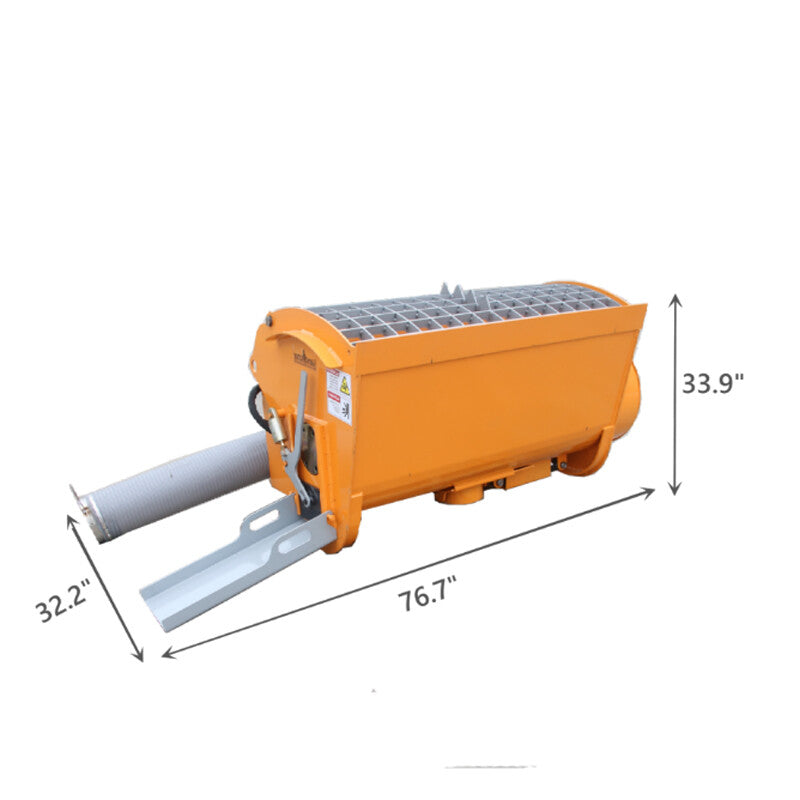 Wolfequip Mix Double Discharge Skid Steer for CAT Bobcat Mixer Concrete Cement