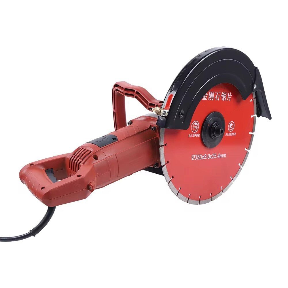 14" Circular Concrete Cut off Saw Wet Dry Concrete Saw Cutter W/Water Pump&Blade