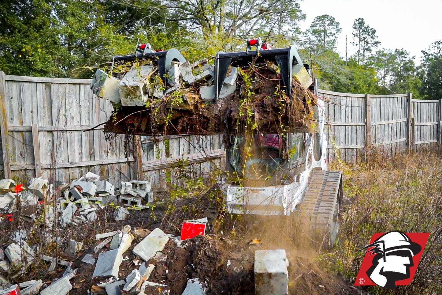 Recycling Bucket Skid Steer Attachment for Bobcat 84" Wide by Mclaren
