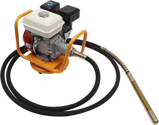 Concrete Vibrator, 7.5HP 4 Stroke Gas Powered Concrete Vibrating Tool 3600R/Min Cordless Cement Mixer with 19.69Ft Shaft Rod for Highways Bridges Housing Construction